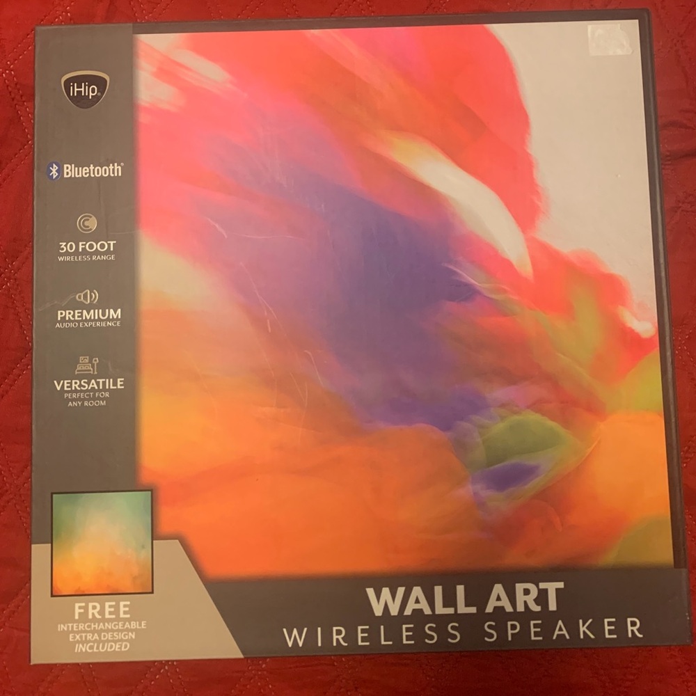 iHip Bluetooth Abstract WallArt Wireless Speakers Interchangeable Extra …